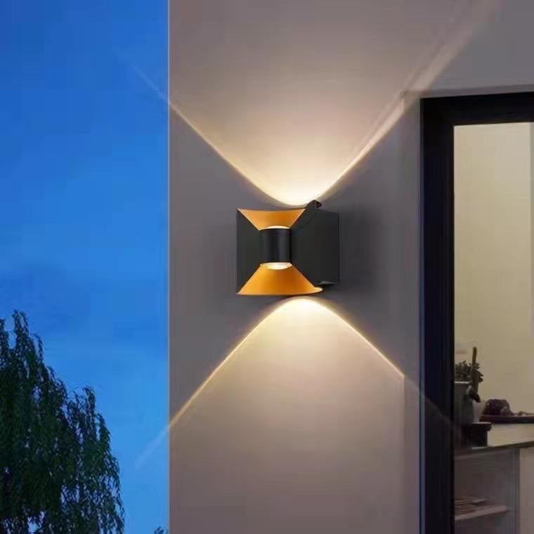 Moderna decoración Exterior de montaje impermeable al aire libre de lujo para la habitación del hogar, dormitorio, Hotel, candelabro de luz Led, lámpara de pared montada en la pared