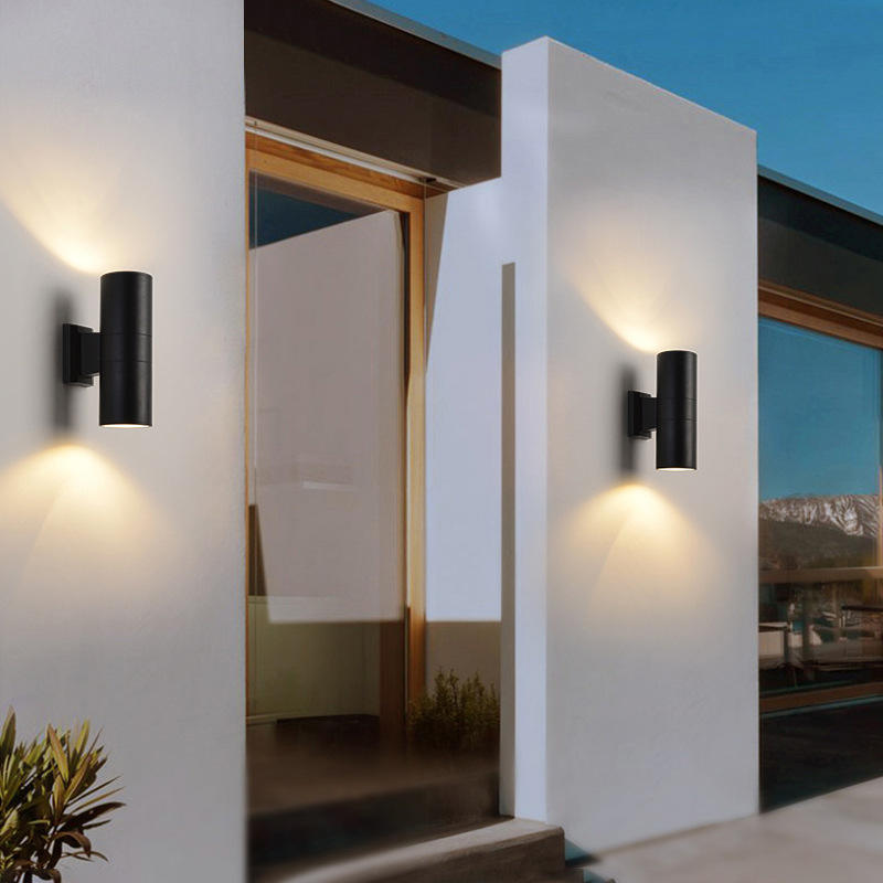 Venta al por mayor de calidad superior impermeable moderno Hotel arriba y abajo luz de pared Ip65 Cob Led lámparas de pared para exteriores montadas en la pared