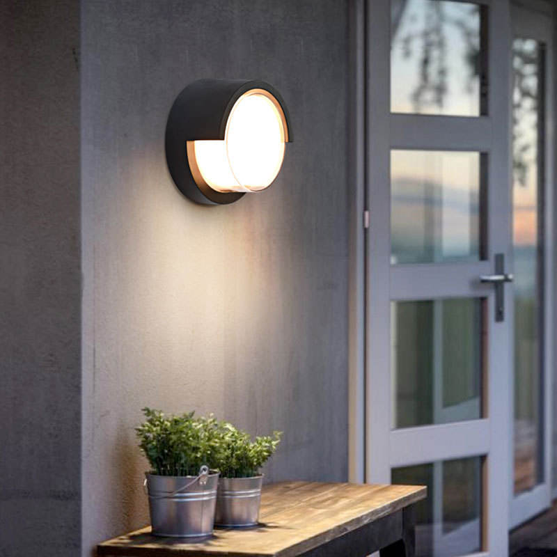 Al aire libre Tuya Wifi LED lámparas de pared inteligentes 10W cubo RGB aplicación regulable Sconce impermeable jardín Alexa Google Home pared luz AC85-265V