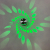 Luz LED de pared con agujero en espiral, lámpara de pared de 16 colores, lámpara de pared con control remoto adecuada para Hall KTV Bar, decoración del hogar, lámpara de pared artística