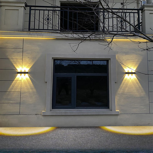 Nueva luz solar impermeable para exteriores, foco de pared exterior para jardín de casa, villa, luz de pared súper brillante, luz decorativa, lavado de pared