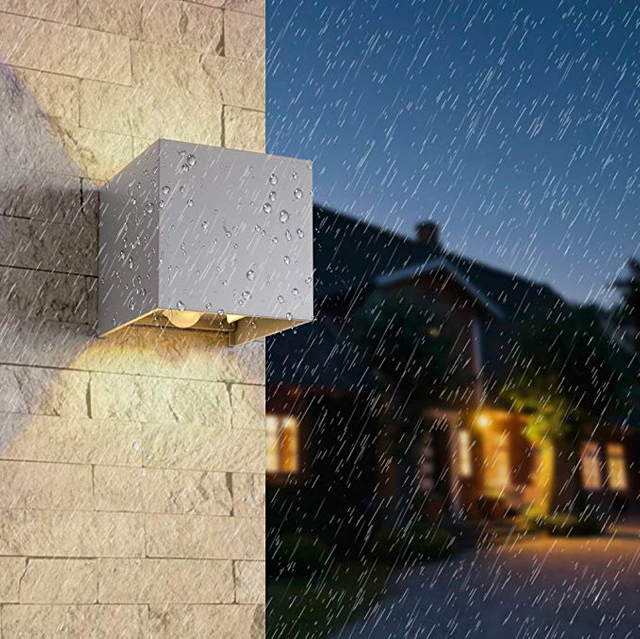 Cubo de luz Led moderno, lámpara de pared de ángulo ajustable impermeable y luz de pared para exteriores con precio de fábrica de alta calidad