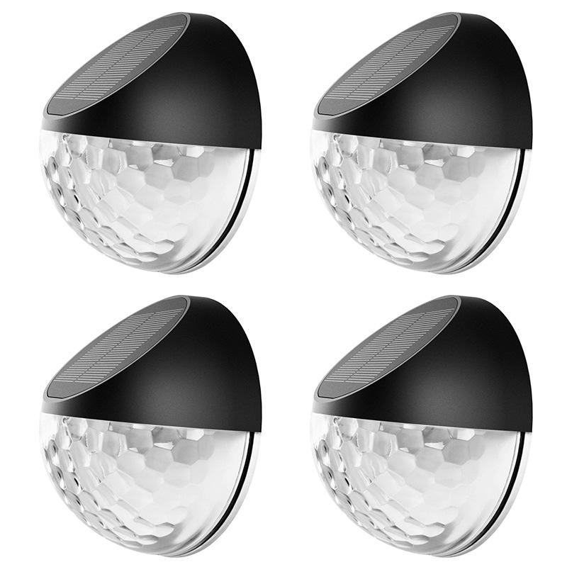 Luces solares LED Sensor de control de luz exterior Decoración de jardín Valla solar Lámpara de pared Semicírculo Energía Lámparas de calle impermeables