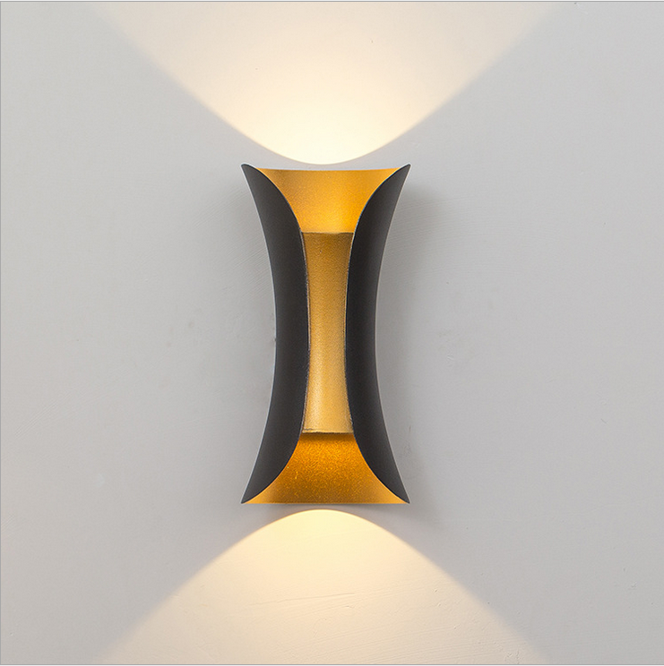 Lámpara de pared a prueba de agua de 10W, luz de pared LED moderna, iluminación hacia arriba y hacia abajo, dormitorio para el hogar al aire libre