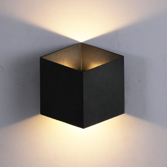 Luz Led moderna, lámpara de pared impermeable cúbica de 120mm y luz nocturna decorativa para exteriores para el hogar y el jardín, precio barato
