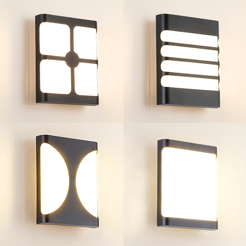 Luz de pared exterior impermeable Simple Led jardín pasillo luz exterior puerta cabeza luz Exterior pared balcón a prueba de humedad Patio