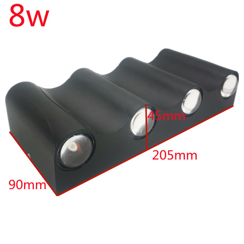 Lámpara de pared Led de aluminio para exteriores IP65, resistente al agua, luz de pared hacia arriba y hacia abajo, escalera de casa, dormitorio, pasillo de noche, 4/6/8W, 2 años de garantía