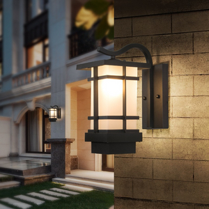 Luz solar de pared para exteriores Draadloze Wandlamp Luz de jardín impermeable Nuevo estilo chino Balcón de estilo japonés Puerta de pared exterior