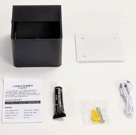 5W Sensor de movimiento Led Night Light Lámpara de pared recargable para interiores Lámpara de noche usb Lámpara de noche con puerto usb Lámpara de noche con lámparas de noche usb con 
