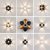 Luz LED de pared para exteriores, decoración hacia arriba y abajo, foco de Lotus Villa, pasillo, balcón, pasillo, luz de pared de fondo