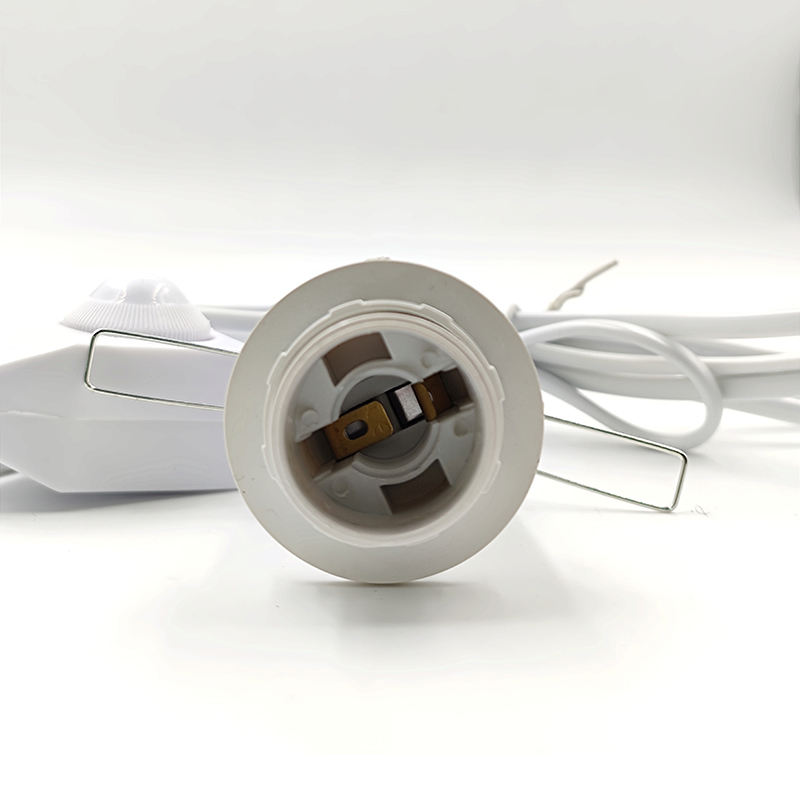 Enchufe europeo, cables de alimentación Vintage, interruptor de línea y bombilla E14, enchufe de luz, cable trenzado, portalámparas, enchufe de sal del Himalaya 301 regulable