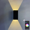 Nuevo RGB APP Control Smart light Cube lámpara de pared LED impermeable ip65 Wall Light square Porch Garden Up and Down