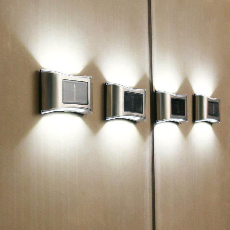 Lámpara solar 6LED IP65 Lámpara impermeable para exteriores Lámpara de pared para patio para decoración de jardín Villa