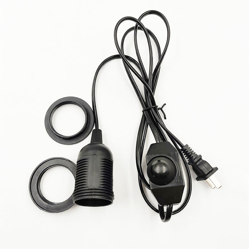 Interruptor de atenuación de 110V, 220V, 301, interruptor regulable E26, enchufe de cable eléctrico de doble anillo, interruptor y cable para luz LED