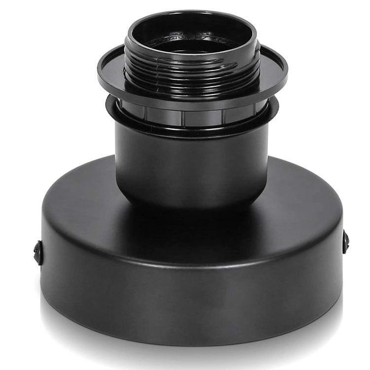 Lámparas de techo E27 de hierro Vintage para interiores, accesorios para pasillo, lámpara de techo LED Retro para interiores, para dormitorio, sala de estar, negro