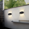 Nueva fábrica al por mayor IP65 aluminio impermeable al aire libre arriba y abajo luces de pared de luz de pared para el hogar 