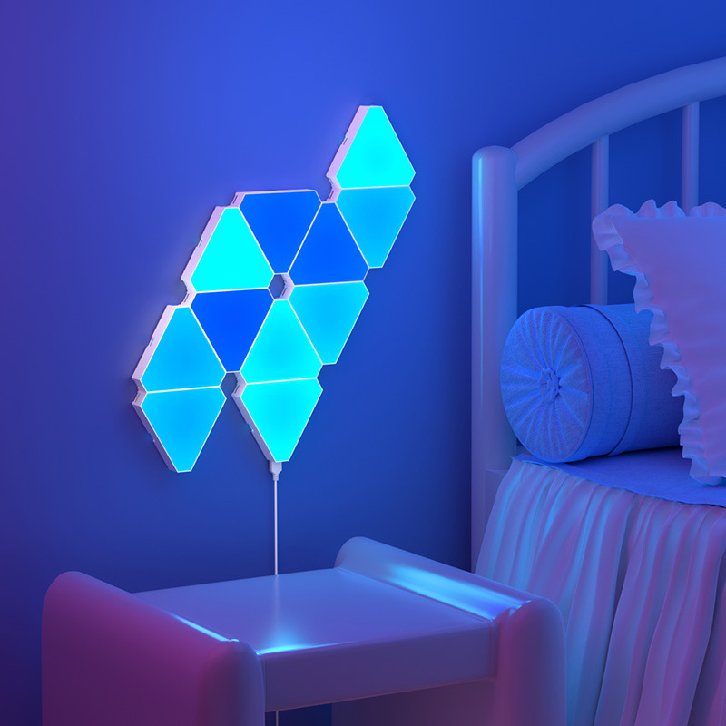RGB Gaming Atmósfera Luz Pickup Control de sonido Honeycomb Quantum Table Room Decoración Fondo Pared Luz USB APP WIFI