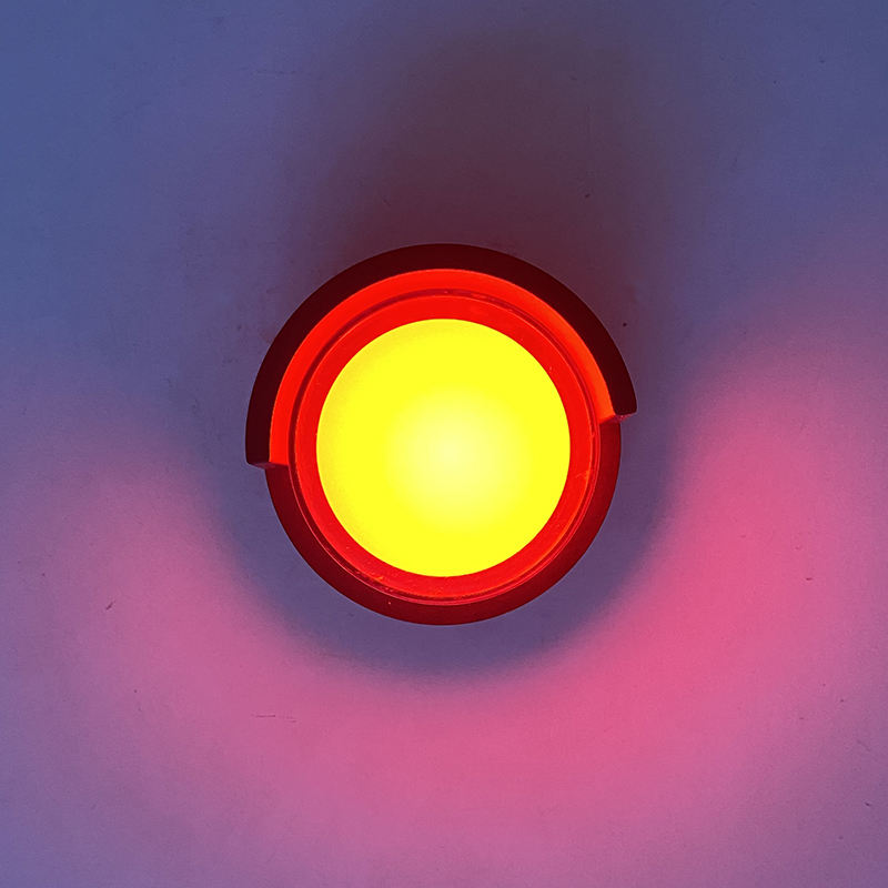 Nueva lámpara de pared acrílica impermeable, luz cálida redonda, luz fría RGB con controlador, decoración, luz de pared moderna