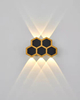 Lámparas de pared Led Honeycomb Gold Black Light arriba y abajo Luminous Body Lamp Estilo de iluminación Modern Office Rohs Epistar Input Flux