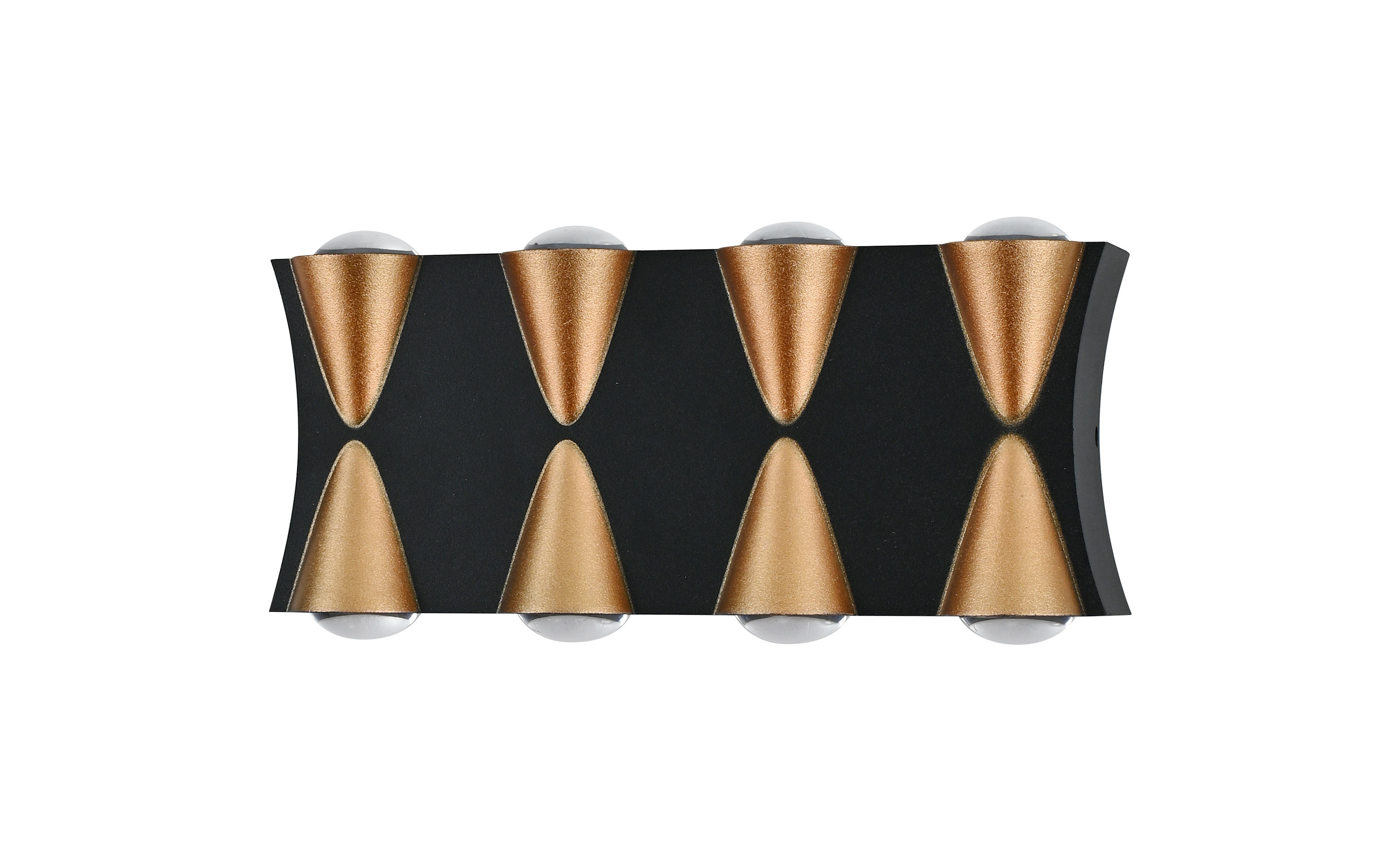Luz LED de pared de 8W, resistente al agua, IP65, lámpara de pared de aluminio para jardín, luz fuerte, luz dorada, negra, blanca, interior y exterior