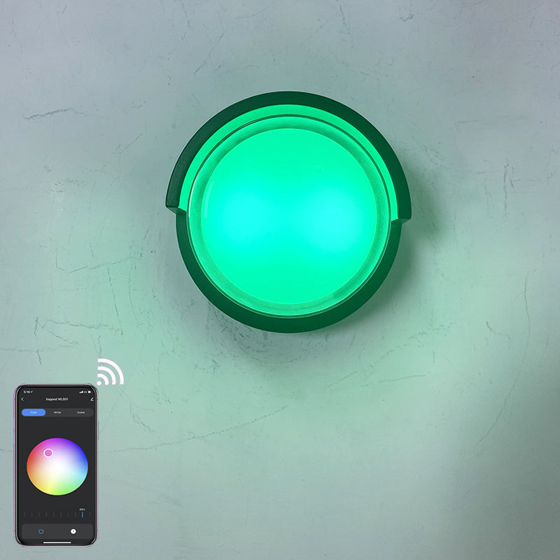 Wandleuchte Hagood 2023 Tuya APP Aplique exterior de alta calidad Wifi Lámpara de pared impermeable Cambio de color por lámpara de aplicación inteligente