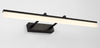 Luces LED Faros de espejo de aluminio 9 W Ángulo ajustable giratorio Lámparas de pared de temperatura de tres colores Luz de baño interior