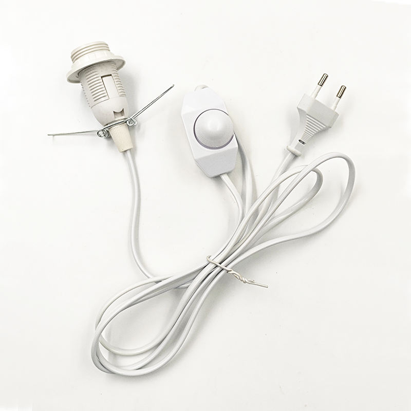 Portalámparas colgante europeo con enchufe de base E14 con interruptor de encendido y apagado enchufe de la UE extensión de cable vintage E27 a 2 enchufe de 3 pines us au