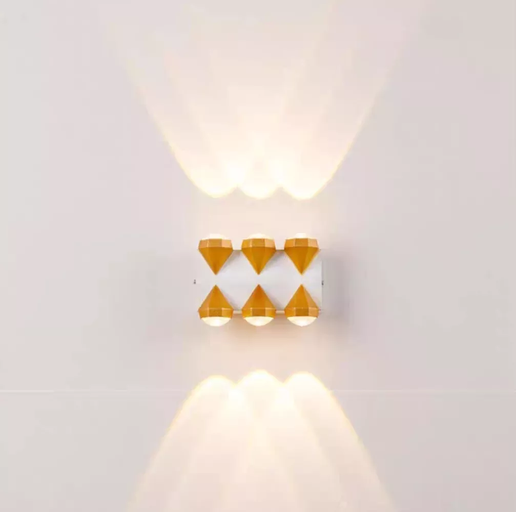 Nuevo estilo arriba y abajo impermeable luz nocturna LED lámpara de pared IP65 85-265V luz de pared