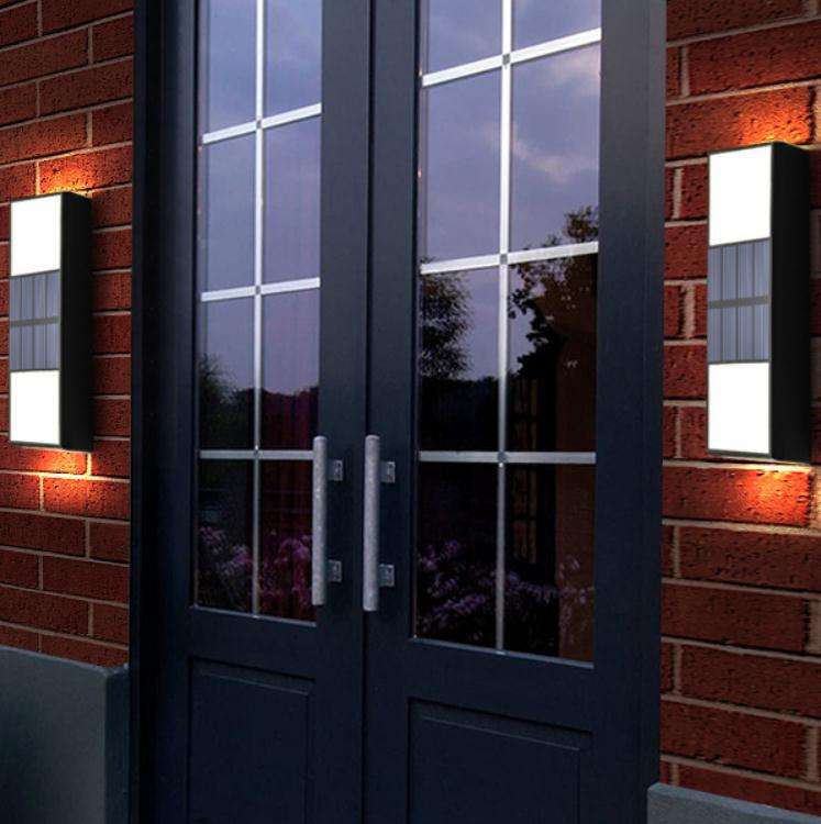 Lámpara de pared Solar de 6LED IP65, luz de patio impermeable para exteriores, jardín, villa, lámpara de lavado de pared para exteriores, lámpara de pared