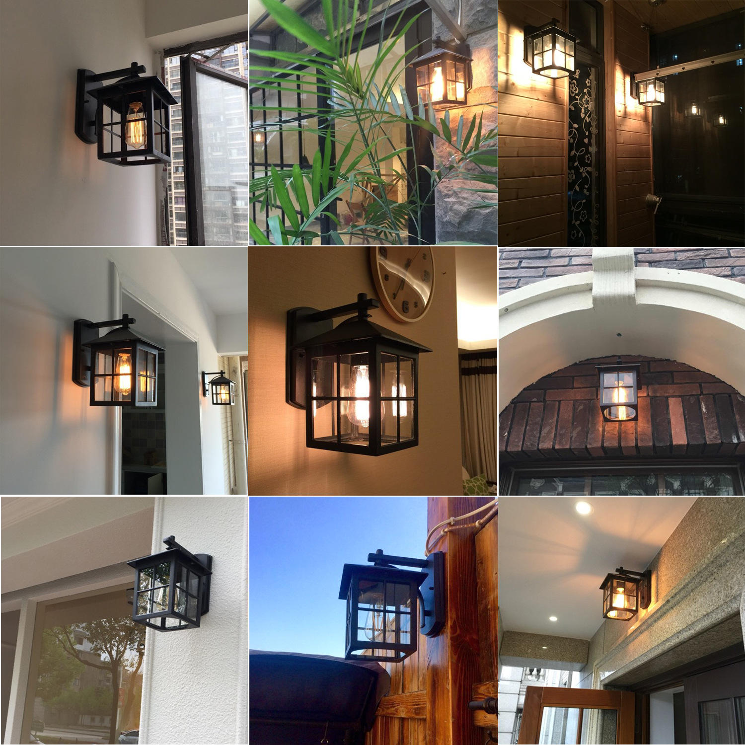Popular lámpara de pilar cuadrado de Europa al aire libre Retro impermeable columna luz jardín balcón Villa comunidad pasillo Chapitar lámparas