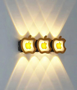 Lámpara de pared impermeable para exteriores de 6W, lámpara decorativa con diseño de manzana, lámpara Led de noche, candelabro de pared moderno, luz de pared hacia arriba y hacia abajo, jardín