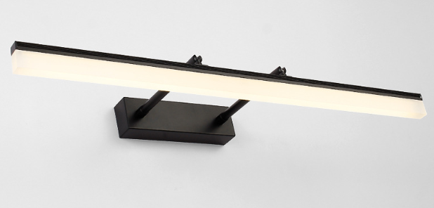 Luces LED Faros de espejo de aluminio 9 W Ángulo ajustable giratorio Lámparas de pared de temperatura de tres colores Luz de baño interior