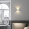 Luz LED decorativa de 6W y 12W, moderna lámpara de pared Semicircular impermeable para exteriores, ángulo de iluminación de pared hacia arriba y hacia abajo, luz regulable