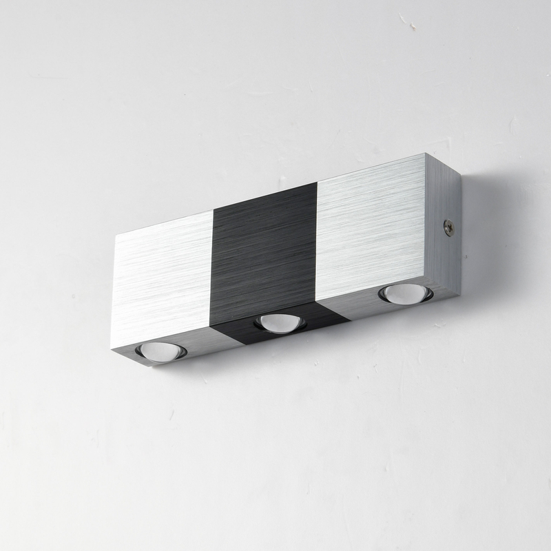 Lámpara de pared de aluminio Led de 3W, candelabro de pared cuadrado para restaurante, sala de estar, dormitorio, cabecera, lámpara de pared Rectangular para interiores