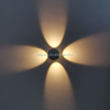 2023 Nueva luz de paso empotrada de aluminio IP65 Luz de pared de escalera Led 3w Interior Exterior Negro Luminoso Lámpara de cuerpo blanco Artículo de potencia Chip de iluminación