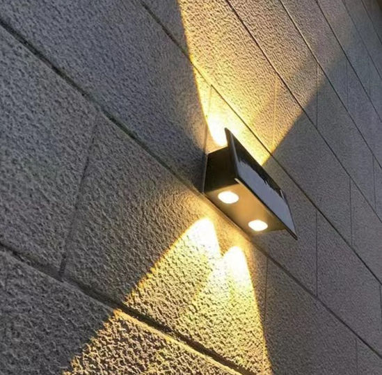 Luces de tierra solares Led Luces de cubierta de escalera de jardín Lámpara de tierra impermeable Lámpara de pared solar impermeable al aire libre
