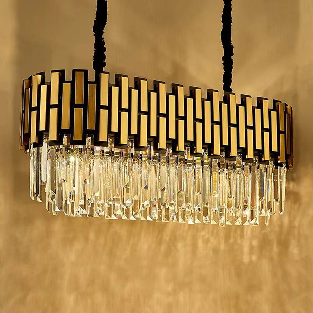 Candelabro de cristal LED Candelabros de comedor Candelabro moderno Bombilla E14 Candelabro de anillo para sala de estar Luz colgante Iluminación decorativa Estilo candelabro de cristal