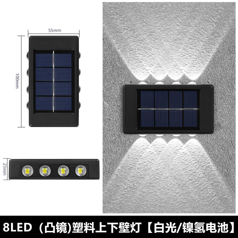 Venta al por mayor Pasillo Balcón Enchufe de pared Lámpara de noche Jardín personalizado Luz de paisaje Led Luz de pared impermeable solar al aire libre