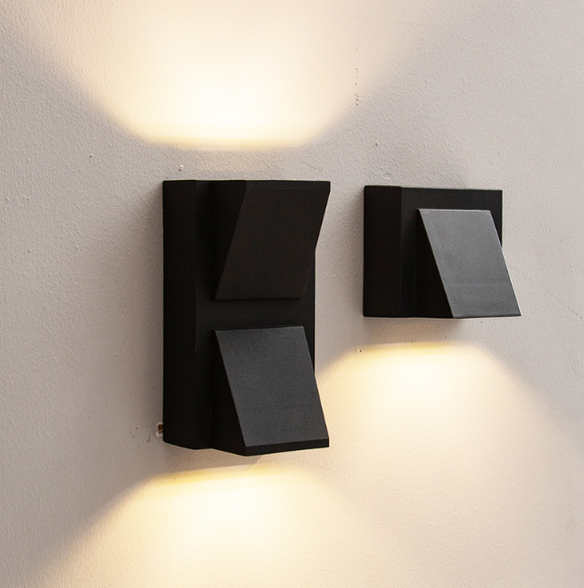 Lámpara LED de 5W y 12W para exteriores, lámpara de pared resistente al agua, luz Led de pared moderna de aluminio hacia arriba y hacia abajo, luz Exterior para jardín, patio, porche
