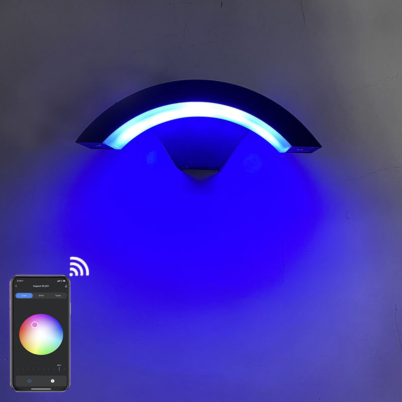 Lámpara de pared Tuya de 9W/12W, Control de aplicaciones, iluminación inteligente para exteriores, luz acrílica montada en la pared, lámparas de pared inteligentes Led, candelabro