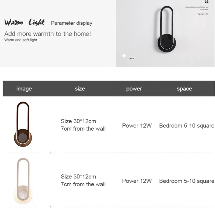 Lámpara de pared giratoria táctil para dormitorio, mesita de noche, interior, sala de estar, luces de pared Led, accesorio, luz de escalera, lámparas decorativas Hagood