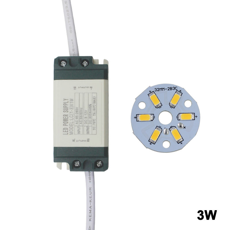 7W SMD5730 Chip de diodo emisor de luz + fuente de alimentación del controlador de carcasa de plástico LED para luz de techo LED