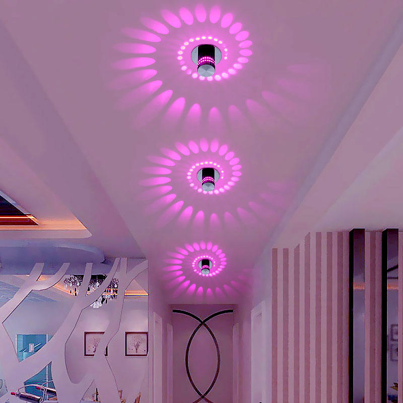 Lámpara de pared de techo LED Rgb porosa montada en el techo con control remoto para interior Restaurante Bar Aplique de luz Patio