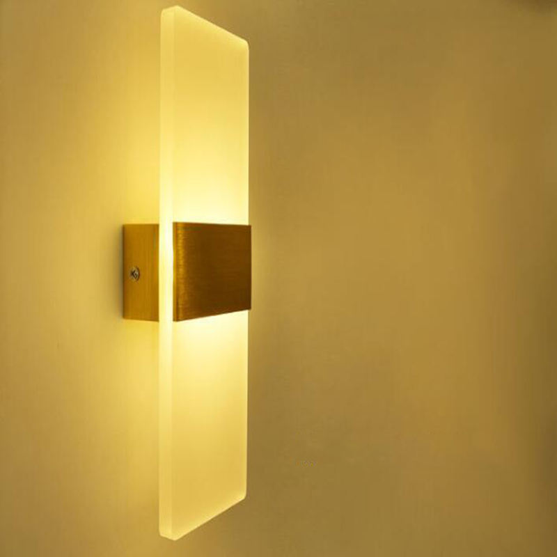 Lámpara LED acrílica, luces acrílicas modernas para interiores, CA 85-265V, candelabro LED montado en la pared, 6W para habitaciones de Hotel que usan el escenario