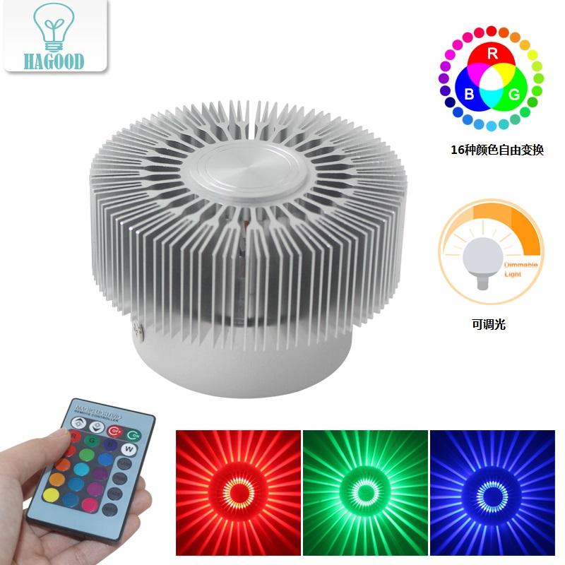 Luz LED de techo de 3W con forma redonda de calabaza AC85 ~ 265V, luz de pared RGB de aluminio para baño de interior moderna de alta calidad, luz empotrada de 220V