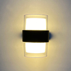 10 * 2W Accesorios de iluminación Montado en la pared 2.4G Luz de pared LED Temperatura de tres colores con control remoto Lámpara de pared impermeable de acrílico