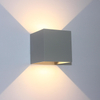 Lámpara de pared LED de pared ajustable IP65 gris Iluminación de aplique de cubo para exteriores