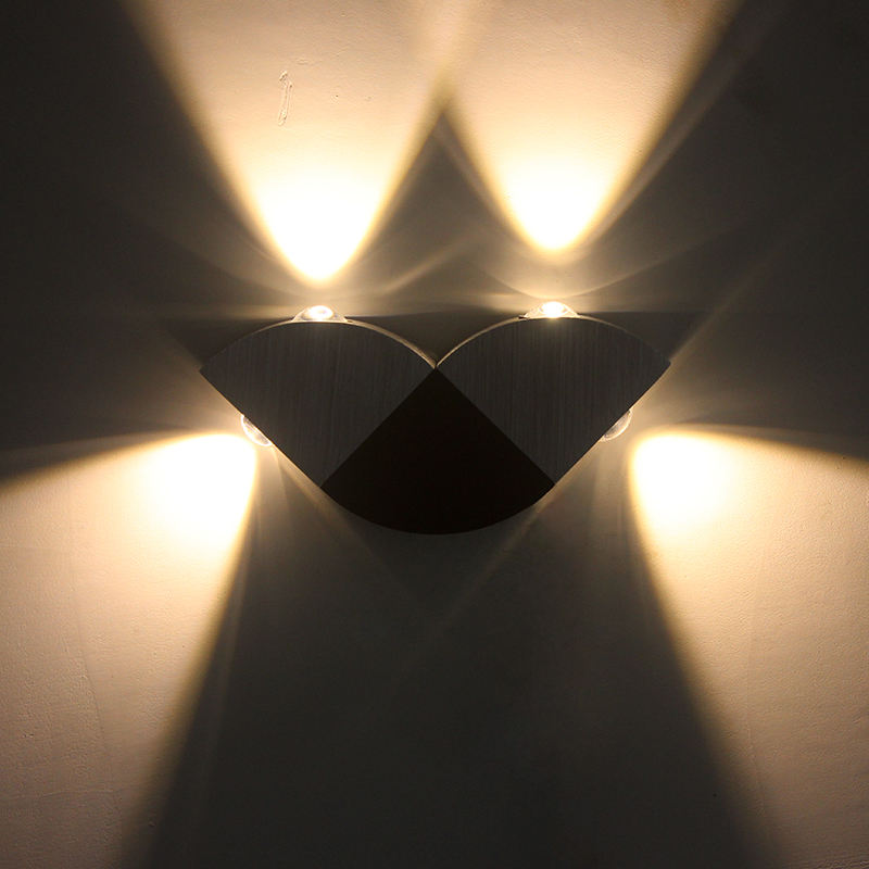 Lámpara de pared LED de 4W, candelabro de iluminación colorida, luz de decoración interior montada en la pared para Loft, baño, sala de estar, iluminación del hogar 