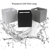 APP Controll Smart IP65 LED 9W Lámpara de pared a prueba de agua Arriba y abajo Luz de noche RGB montada en la pared 16 Cubo que cambia de color Luz de pared a prueba de agua