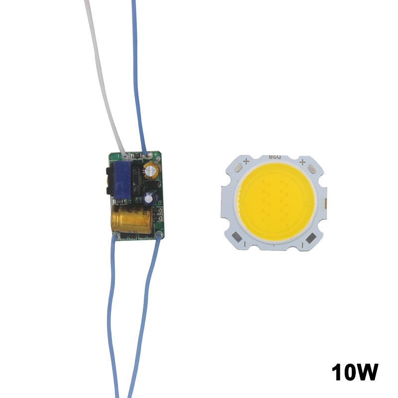 Cuenta de lámpara LED COB, Chip de fuente de luz de 10W-30W, conversión de interruptor frío/caliente con adaptador de corriente de Control de segmento, controlador DIY